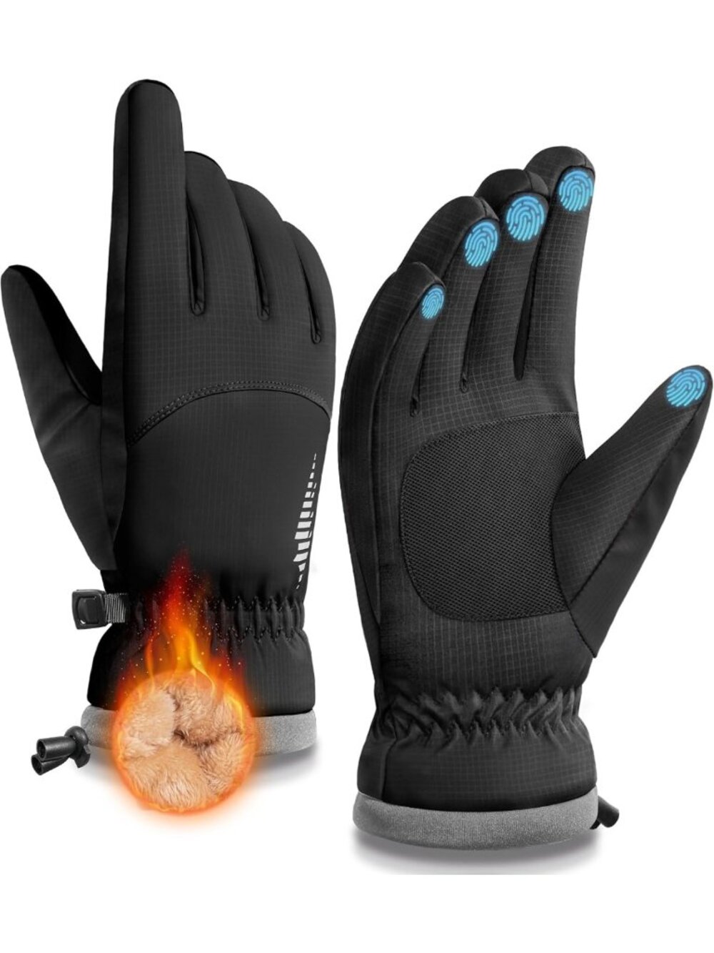 Warm Waterproof Touchscreen Gloves for Men & Women - Ski, Snow, Cold Weather